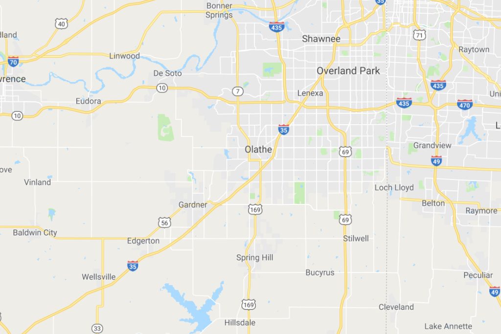 Olathe Kansas Service Area Map Expert Metal Roofers