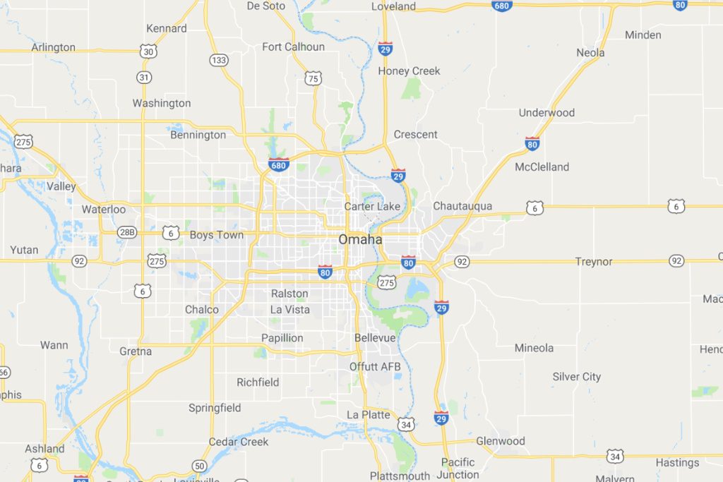 Omaha Nebraska Service Area Map Expert Metal Roofers