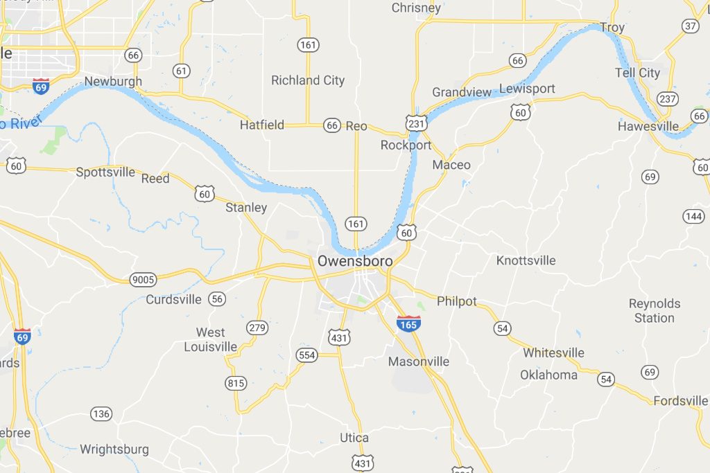 Owensboro Kentucky Service Area Map Expert Metal Roofers