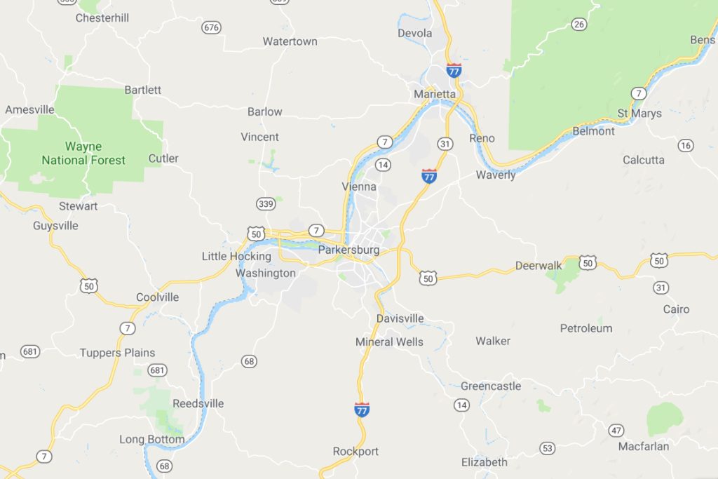 Parkersburg West Virginia Service Area Map Expert Metal Roofers