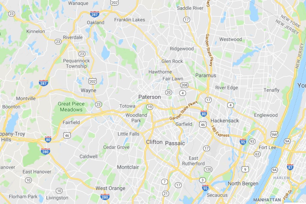 Paterson New Jersey Service Area Map Expert Metal Roofers