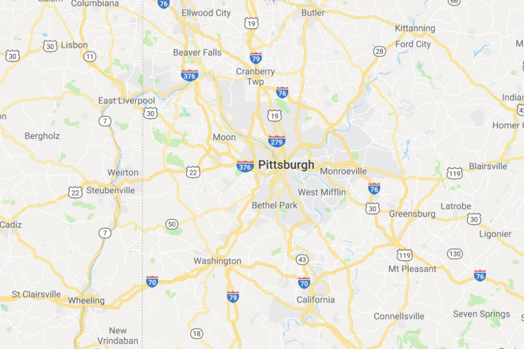 Pittsburgh Pennsylvania Service Area Map Expert Metal Roofers