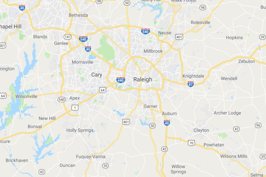 Raleigh North Carolina Service Area Map Expert Metal Roofers