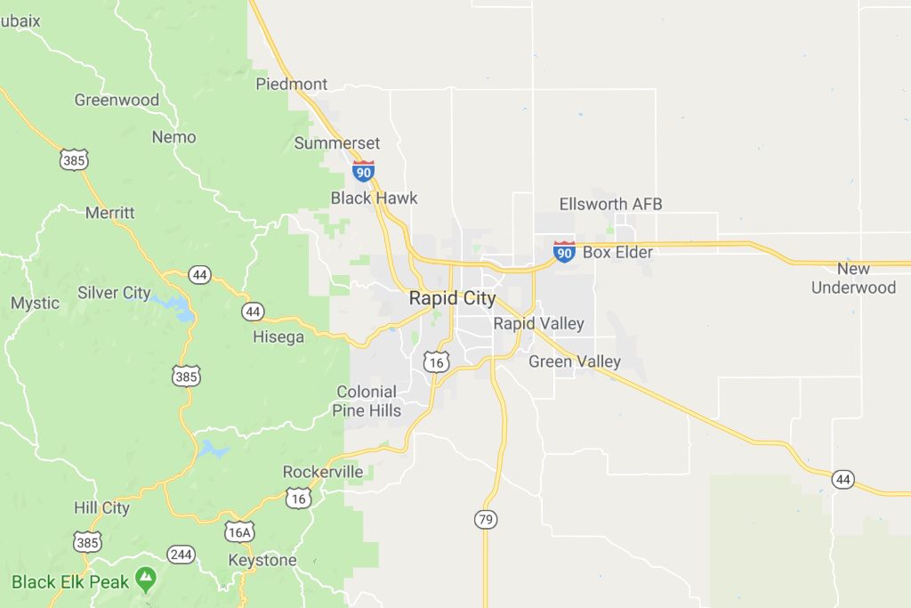Rapid City South Dakota Service Area Map Expert Metal Roofers