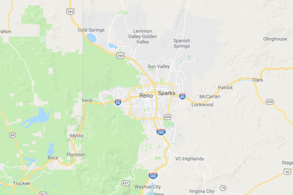 Reno Nevada Service Area Map Expert Metal Roofers