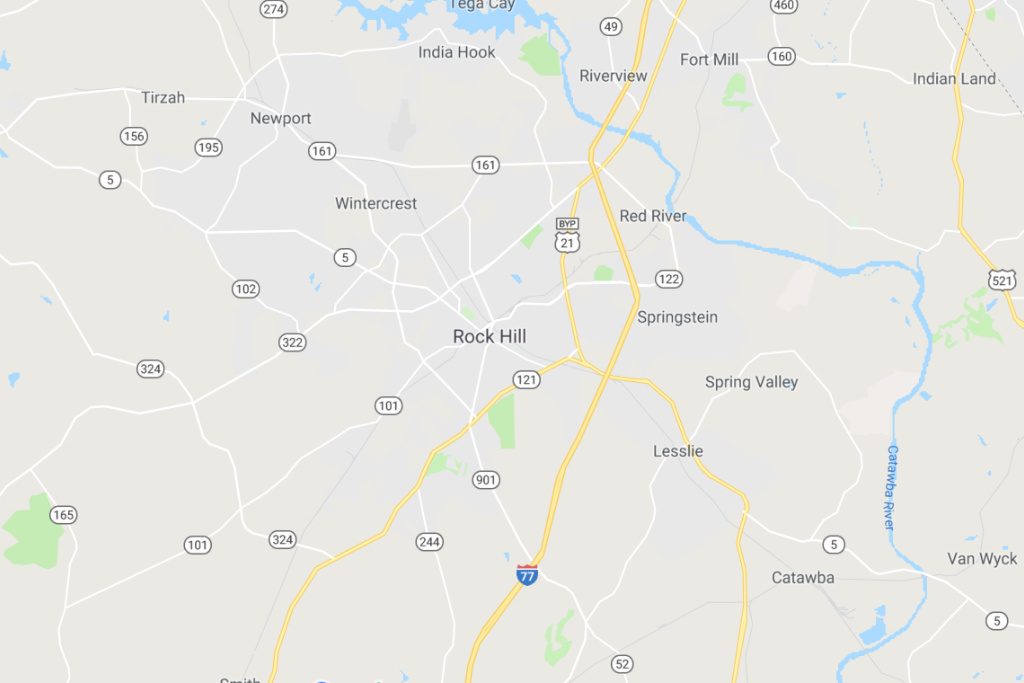 Rock Hill South Carolina Service Area Map Expert Metal Roofers