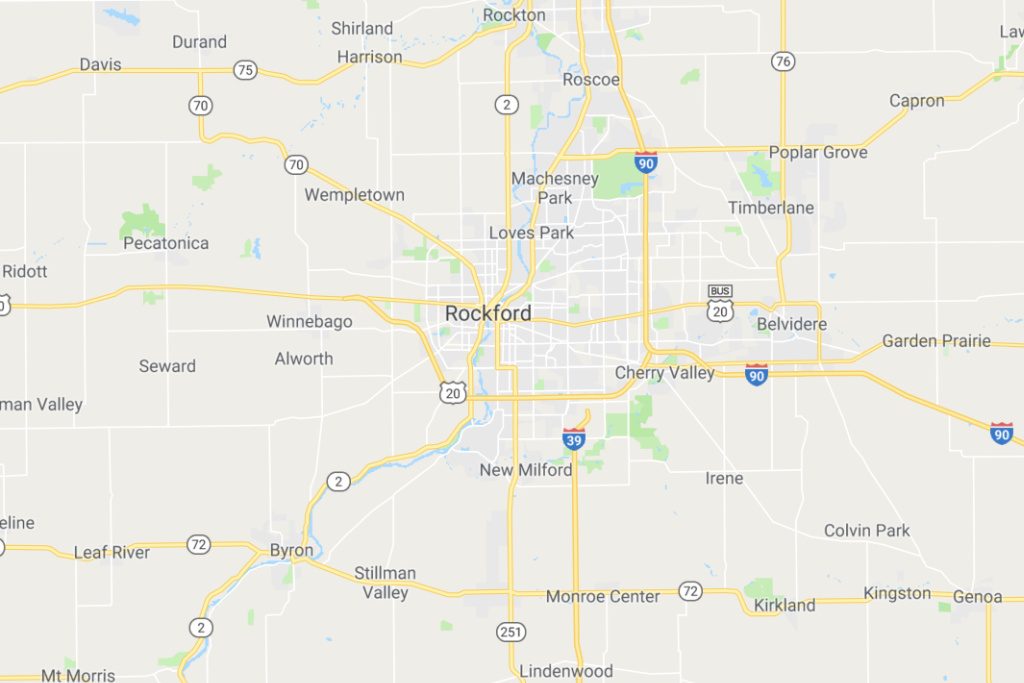 Rockford Illinois Service Area Map Expert Metal Roofers