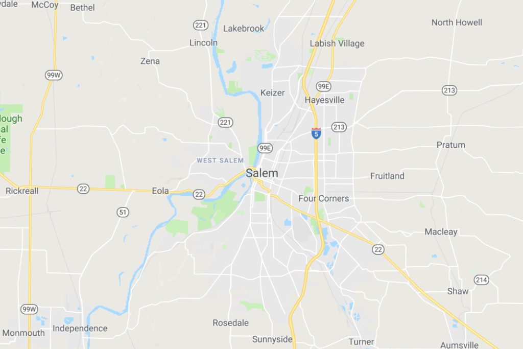 Salem Oregon Service Area Map Expert Metal Roofers