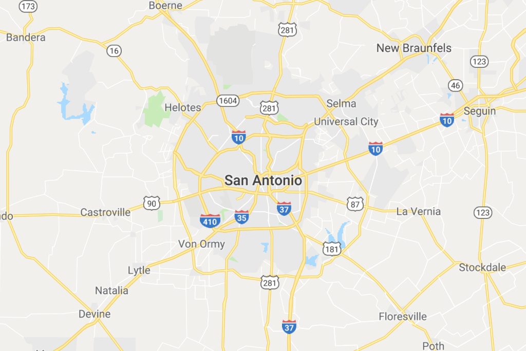 San Antonio Texas Service Area Map Expert Metal Roofers