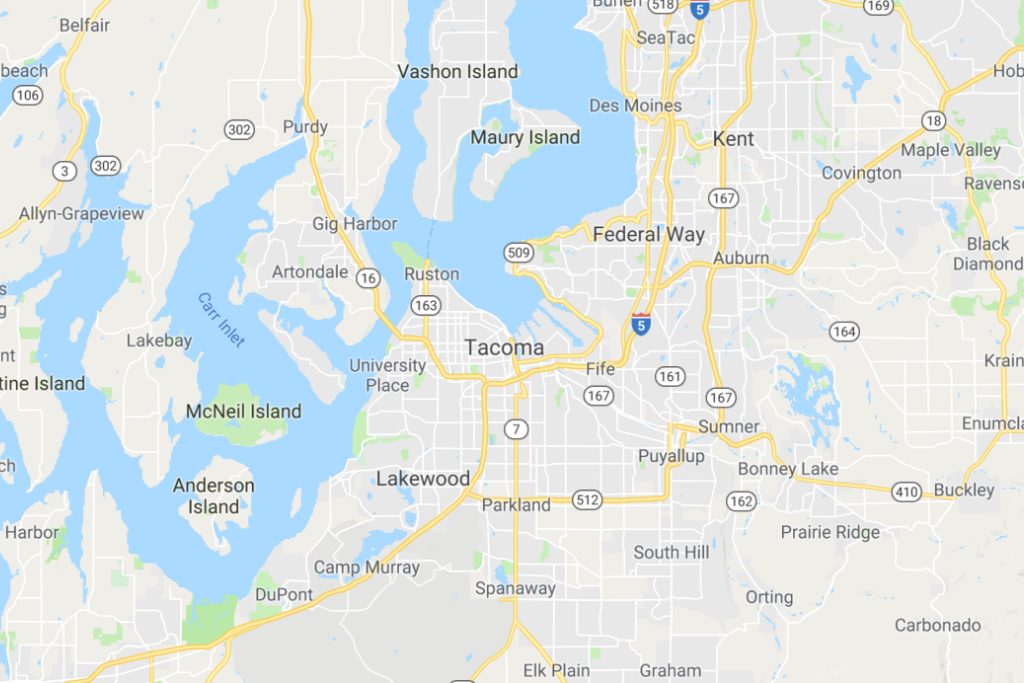 Tacoma Washington Service Area Map Expert Metal Roofers