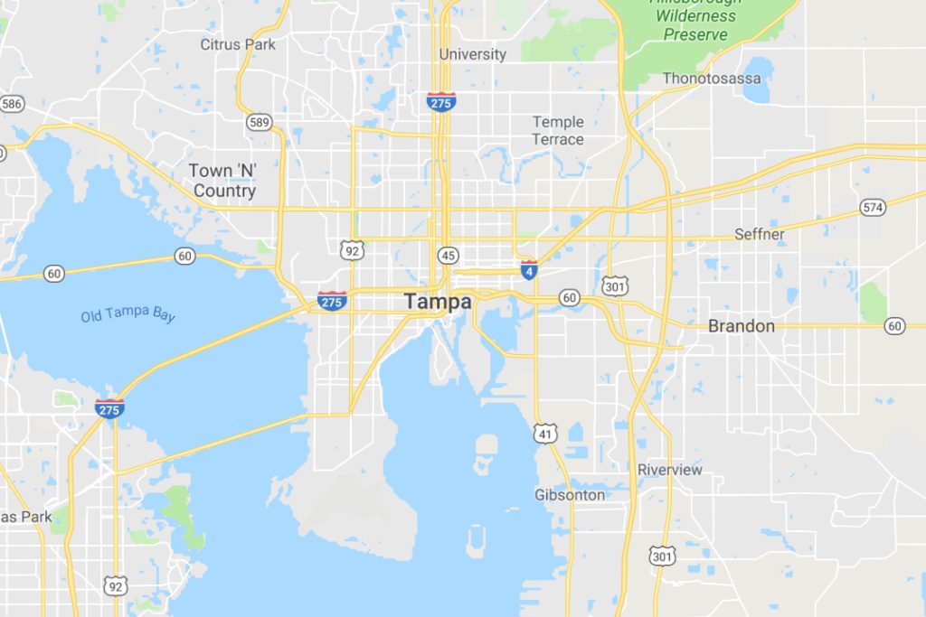 Tampa Florida Service Area Map Expert Metal Roofers