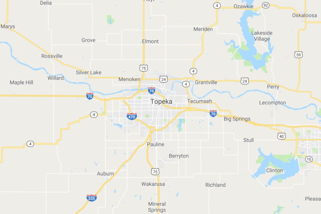 Topeka Kansas Service Area Map Expert Metal Roofers