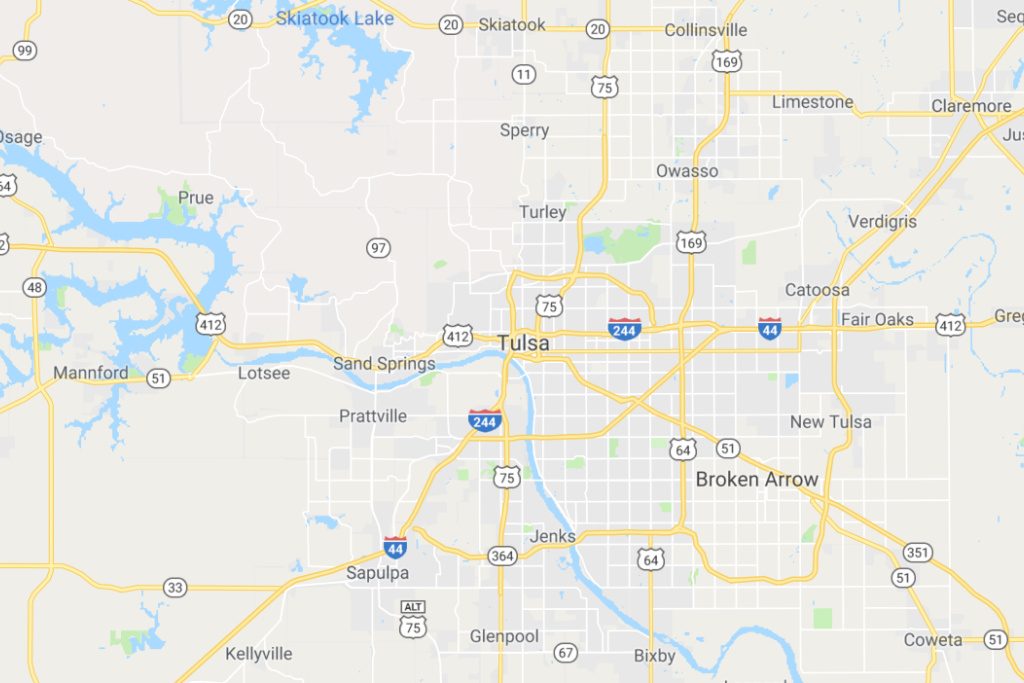 Tulsa Oklahoma Service Area Map Expert Metal Roofers