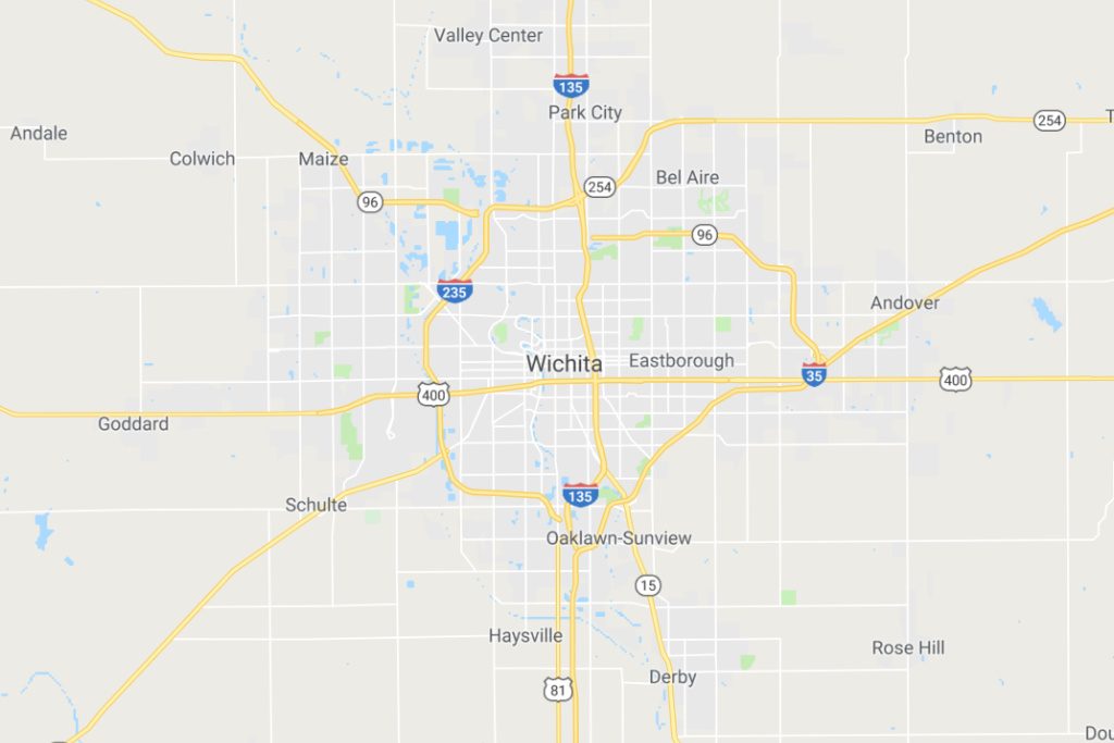Wichita Kansas Service Area Map Expert Metal Roofers